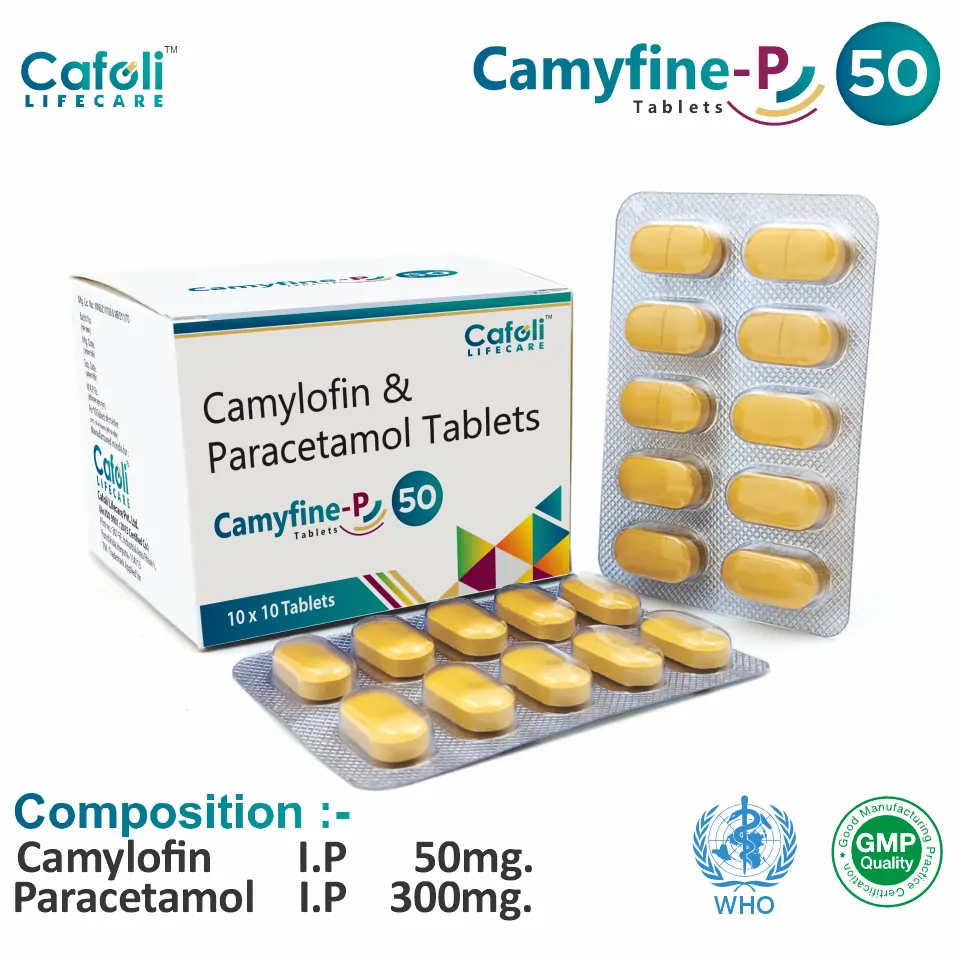 Camylofin 50mg + Paracetamol 300mg Tablet PCD Franchise
